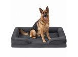 FEANDREA Orthopädisches Hundebett M-XXXL, abnehmbarer Bezug, erhöhte Ränder, rutschfest