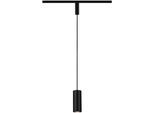 PAULMANN Schienensystem-Leuchten "URail Pendant Lirena max 1x10W GU10 230V", schwarz (schwarz matt), 1, Ø 6cm H: 126cm, Leuchten, Dimmbar