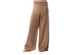 Boss Filara geometrische palazzo-broek met wijde pijpen voor dames (Medium Beige)