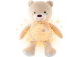 Kuscheltier CHICCO "First Dreams Baby Bear, Beige", beige (natur), Plüschfiguren, KinderB:30cm H:37cm L:14cm, Plüsch, Kuscheltier, mit Lichtprojektion und Soundfunktion, B:30cm H:37cm L:14cm