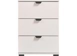 Nachtkommode HOME AFFAIRE "Duero", weiß, B:45cm H:63cm T:40cm, Holzwerkstoff, Sideboards, mit 3 Schubkästen, Breite 45 cm