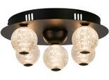SEARCHLIGHT Deckenleuchte "Asteroid LED Flush", schwarz, 5, Ø 33cm H: 16cm, 1 Stk., Leuchten, Deckenleuchte