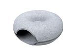 Aumüller Donut Katzentunnel, Filz, hellgrau
