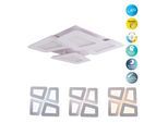 NÄVE LED Deckenleuchte "Simen", weiß, 1, H: 8cm, 1 Stk., Leuchten, dimmbar, CCT, Memory, Nachtlicht, Fernbedienung, L/B: 48cm, weiß, LED Deckenleuchte