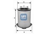 UFI Luftfilter 2758700 Filtereinsatz 311mm für Volvo