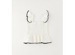 T-Shirt SARABANDA "BABY GIRL SUMMER SHIRT", Mädchen, Gr. 24M, milk, 67% Viskose, 33% Leinen, Shirts T-Shirt