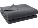 Wohndecke ZOEPPRITZ1828 "Soft-Fleece", medium grau melange, B:220cm L:240cm, Polyester, Viskose, Wohndecken, Wohndecke, Fleecedecke mit unverwechselbarem Cashmere Handfeel