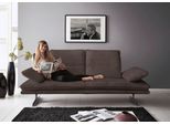 2-Sitzer W.SCHILLIG "broadway, Designsofa mit tollem Sitzkomfort, Breite 216cm", braun (mocca s37), B:216cm H:94cm T:96cm, Stoff S37 (100% Polyester): Luxus-Microfaser in Lederoptik, Sofas, 2-Sitzer, Sitztiefenverstellung, Kopfteil- & Seitenteilverstellung, Breite 216cm