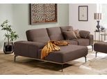 Ecksofa W.SCHILLIG "run, Designsofa mit tollem Sitzkomfort, bequem, L-Form", braun (chocolate w82), B:279cm H:88cm T:178cm, Longlife Xtra-Leder Z73: Naturwalkleder der Luxusklasse aus den erlesensten Rohhäuten. Hautstärke 1, 1 – 1, 3 mm;ROHLEDER Jacquard-Flachgewebe Q2 W60 (63% Polyester, 37% Polyacryl);ROHLEDER Chenille-Flachgewebe Q2 W77 (68% Polyacryl, 32% Polyester);Stoff S37 (100% Polyester),