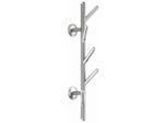 Wandgarderobe, Alu, Edelstahl, Metall, 12x63x16 cm, Garderobe, Garderobenleisten & Garderobenhaken