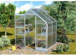 Gewächshaus VITAVIA "Apollo 2500", silber (silberfarben), B:194cm T:130cm, Gewächshäuser, Gewächshaus