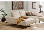 Ecksofa W.SCHILLIG "run, Designsofa mit tollem Sitzkomfort, bequem, L-Form", beige (elfenbein z73), B:279cm H:88cm T:178cm, Longlife Xtra-Leder Z73: Naturwalkleder der Luxusklasse aus den erlesensten Rohhäuten. Hautstärke 1, 1 – 1, 3 mm;ROHLEDER Jacquard-Flachgewebe Q2 W60 (63% Polyester, 37% Polyacryl);ROHLEDER Chenille-Flachgewebe Q2 W77 (68% Polyacryl, 32% Polyester);Stoff S37 (100% Polyester),