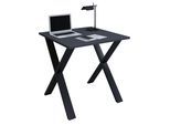 Schreibtisch VCM "Schreibtisch Bürotisch Computertisch 80x80 Lona X", schwarz (schwarz, anthrazit), B:80cm T:80cm, Tische, Schreibtisch