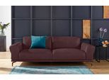 2,5-Sitzer W.SCHILLIG "montanaa", braun (mocca z69), B:232cm H:78cm T:94cm, Sofas, 2 5-Sitzer, mit Metallfüßen in Bronze pulverbeschichtet, Breite 232 cm