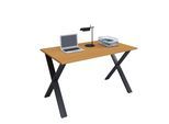 Schreibtisch VCM "Schreibtisch Bürotisch Computertisch 110x80 Lona X", braun (schwarz, buche), B:110cm T:80cm, Tische, Schreibtisch