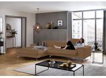 Ecksofa W.SCHILLIG "piedroo, Designsofa mit tollem Sitzkomfort, bequem und elegant, L-Form", braun (fango z69), B:303cm H:70cm T:193cm, Longlife Xtra-Leder Z69: Das feinnarbige, gedeckte Softleder Z69 besticht durch seine außergewöhnliche Weichheit im trendigen »Vintage-Look«, Hautstärke 0, 9 - 1, 1 mm, Sofas, Ecksofa, Kopfteilverstellung, wahlweise mit Sitztiefenverstellung, Breite 303cm