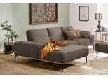 Ecksofa W.SCHILLIG "run, Designsofa mit tollem Sitzkomfort, bequem, L-Form", braun (stone w82), B:279cm H:88cm T:178cm, Longlife Xtra-Leder Z73: Naturwalkleder der Luxusklasse aus den erlesensten Rohhäuten. Hautstärke 1, 1 – 1, 3 mm;ROHLEDER Jacquard-Flachgewebe Q2 W60 (63% Polyester, 37% Polyacryl);ROHLEDER Chenille-Flachgewebe Q2 W77 (68% Polyacryl, 32% Polyester);Stoff S37 (100% Polyester), Sof