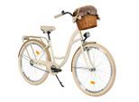 Milordbikes City-Fahrrad, Creme, Braun, Metall, 46 cm, Freizeit, Sport & Fitness, Fahrräder, Citybike