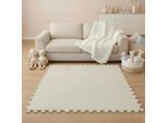 Littletom Spielmatte, Beige, Kunststoff, Rechteckig, 30x30 cm, waschbar, Teppiche & Böden, Teppiche, Teppich Kinderzimmer