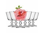Krosno Glass Eisbecher,, Transparent, Glas, 6-teilig, 0.48 L, Hergestellt in Europa, leicht zu reinigen, Essen & Trinken, Geschirr, Schalen & Schüsseln, Dessertschalen