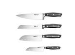 Fissler Messerset, Schwarz, Silber, Metall, für schnelles und sicheres Schneiden, Kochen, Küchenmesser, Messersets