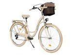 Milordbikes City-Fahrrad, Creme, Braun, Metall, 46 cm, Freizeit, Sport & Fitness, Fahrräder, Citybike