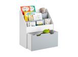 SoBuy Kinderregal, Grau, Holzwerkstoff, 63x70x30 cm, Kinderzimmer & Jugendzimmer, Kindermöbel, Kinderregale
