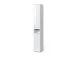 Vicco Badschrank, Weiß Hochglanz, Holzwerkstoff, 6 Fächer, Rechteckig, 30.2x191.5x30 cm, Badezimmer, Badezimmerschränke, Hochschränke