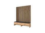 Mirjan24 Garderobe, Schwarz, Holzwerkstoff, Textil, 4-Sitzer, 170x206x44 cm, Garderobe, Garderoben-Set & Garderoben-Serien, Garderoben-Sets