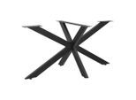 [en.casa] Tischgestell, Schwarz, Metall, 120x71x68 cm, Esszimmer, Tische, Esstische, Tischsysteme, Tischgestell
