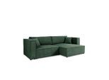Furnisell Ecksofa, Grün, Textil, 4-Sitzer, seitenverkehrt montierbar, 245x148 cm, Wohnzimmer, Sofas & Couches, Wohnlandschaften, Ecksofas