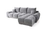 Bromarkt Ecksofa, Grau, Kunststoff, 3-Sitzer, L-Form,L-Form, 290x180 cm, Wohnzimmer, Sofas & Couches, Wohnlandschaften, Ecksofas