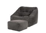 icon Sitzsack, Grau, Textil, 340 L, 1-Sitzer, Freiform, 97x73x84 cm, Hergestellt in Deutschland, Oeko-Tex® Standard 100, Reach, Wohnzimmer, Hocker, Sitzsäcke, XXL Sitzsäcke