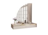 Lookway Schminktisch, Kaschmir, Holzwerkstoff, Uni, 2 Schubladen, links montierbar,Rechteckig, 102x105x44 cm, Schlafzimmer, Schminktische