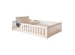 Kids Collective Bodenbett, Weiß, Holz, 120x200 cm, Kinder- & Jugendzimmer, Kindermöbel, Kinderbetten, Kindereinzelbetten