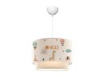 lux.pro Hängeleuchte, Weiß, Textil, 30x70x30 cm, Lampen & Leuchten, Innenbeleuchtung, Kinderzimmerlampen
