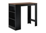 [en.casa] Bartisch, Schwarz, Holzwerkstoff, Rechteckig,Rechteckig, 110x103x50 cm, Esszimmer, Barmöbel, Bartische
