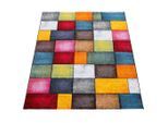 Paco Home Kurzflorteppich, Mehrfarbig, Textil, Rechteckig, 80x150 cm, strapazierfähig, für Fußbodenheizung geeignet, Teppiche & Böden, Teppiche