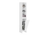 SoBuy Hochschrank, Weiß, Holzwerkstoff, 30x170x30 cm, Badezimmer, Badezimmerschränke, Hochschränke