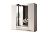 Lookway Kleiderschrank, Kaschmir, Holzwerkstoff, Uni, 2 Schubladen, Rechteckig, 200x200x57 cm, Schlafzimmer, Kleiderschränke, Drehtürenschränke