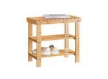 SoBuy Schuhregal, Natur, Holz, 50x45x29 cm, Garderobe, Schuhaufbewahrung, Schuhregale