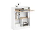 SoBuy Klapptisch, Weiß, Holzwerkstoff, Holz, 70x85x54 cm, Arbeitszimmer, Schreibtische