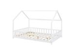 [en.casa] Hausbett, Weiß, Holz, Kiefer, 120x200 cm, Kinderzimmer & Jugendzimmer, Kindermöbel, Kinderbetten, Hausbetten