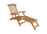 Juskys Sonnenliege, Natur, Holz, 54x95x196 cm, Gartenmöbel, Gartenliegen