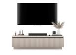 Meble Lindner Tv-Lowboard, Kaschmir, Holzwerkstoff, 2 Fächer, Rechteckig,Rechteckig, 140x37x35 cm, Wohnzimmer, Wohnwände, Lowboards, Lowboards stehend