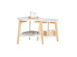 SoBuy Couchtisch, Weiß, Holzwerkstoff, 50x45x46 cm, Wohnzimmer, Wohnzimmertische, Couchtische