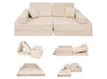 AngeLove Kindersofa,, Beige, Textil, 160x24x80 cm, Made in EU, Kinderzimmer & Jugendzimmer, Kindermöbel, Kindersitzmöbel & Kindertische, Kindersessel & Kindersofas
