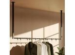 CLP Kleiderständer, Schwarz, Metall, 120x80x7 cm, Garderobe, Garderobenständer