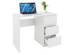 Ml-Design Schreibtisch, Weiß, Holzwerkstoff, 50x76x90 cm, Arbeitszimmer, Schreibtische, Bürotische
