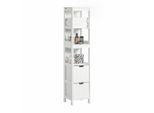 SoBuy Hochschrank, Weiß, Holzwerkstoff, 30x145x30 cm, Badezimmer, Badezimmerschränke, Midischränke